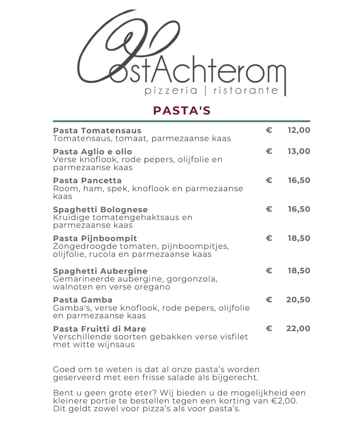 Pasta's Oostachterom